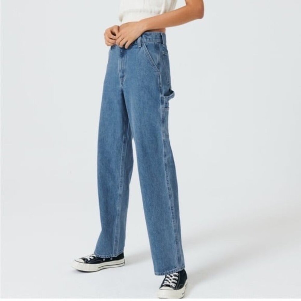 Aritzia Sunday Best Women's Size 25 The Carpenter Baggie Straight Leg Jeans - Picture 3 of 11